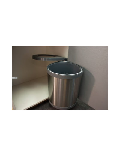 Kitchen Swing-out Waste Bins, 15 litre Stainless Steel - Cabinetmart